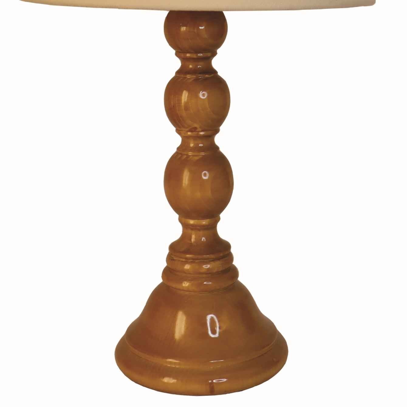 Price and Buy Accent Wooden Table Lamp With Fabric Lampshade Chic - Image 4