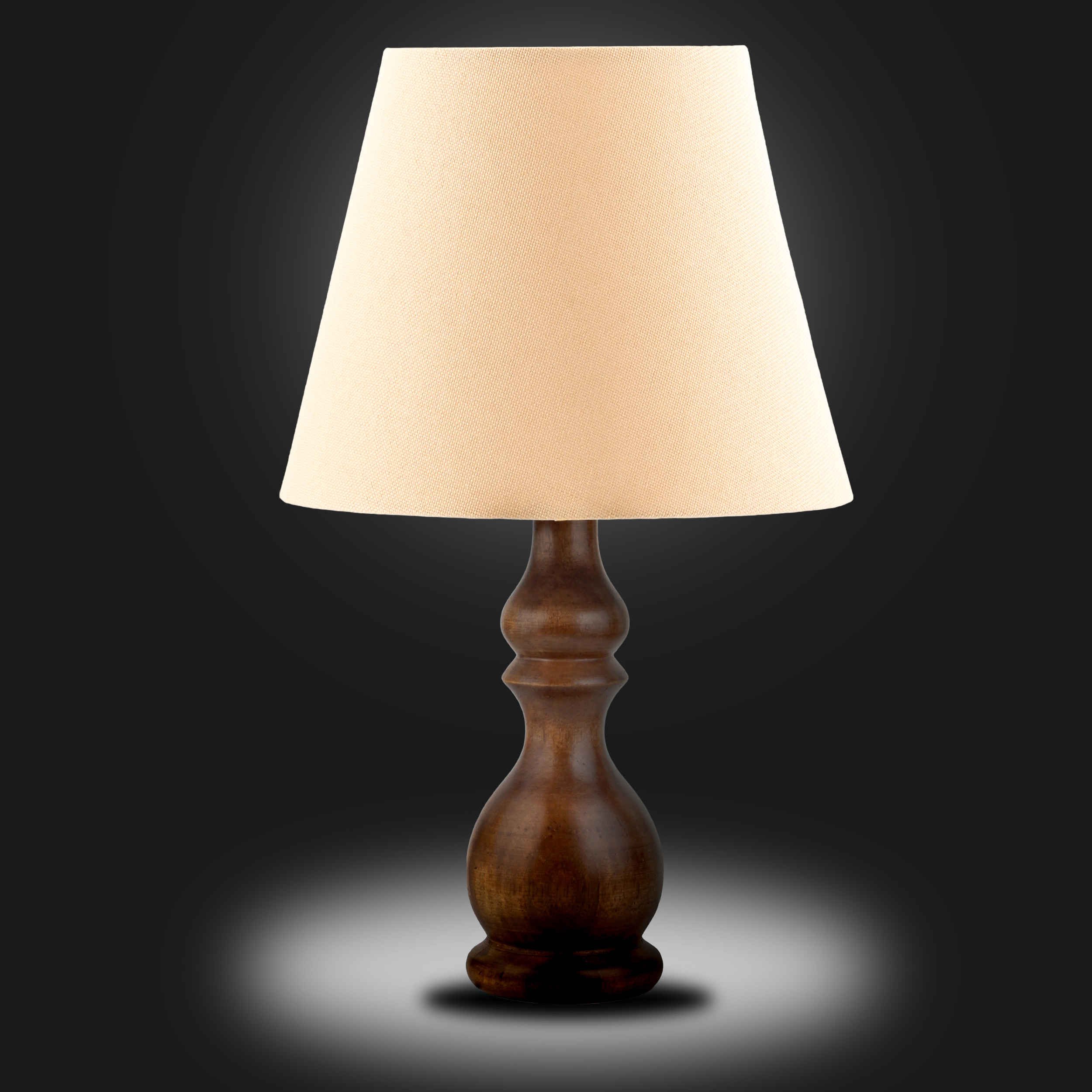 Price and Buy Accent Wooden Table Lamp With Fabric Lampshade Chobi - Image 3