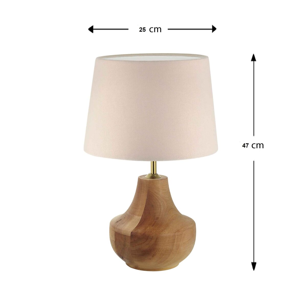 Price and Buy Accent Wooden Table Lamp With Fabric Lampshade Farsam - Image 3