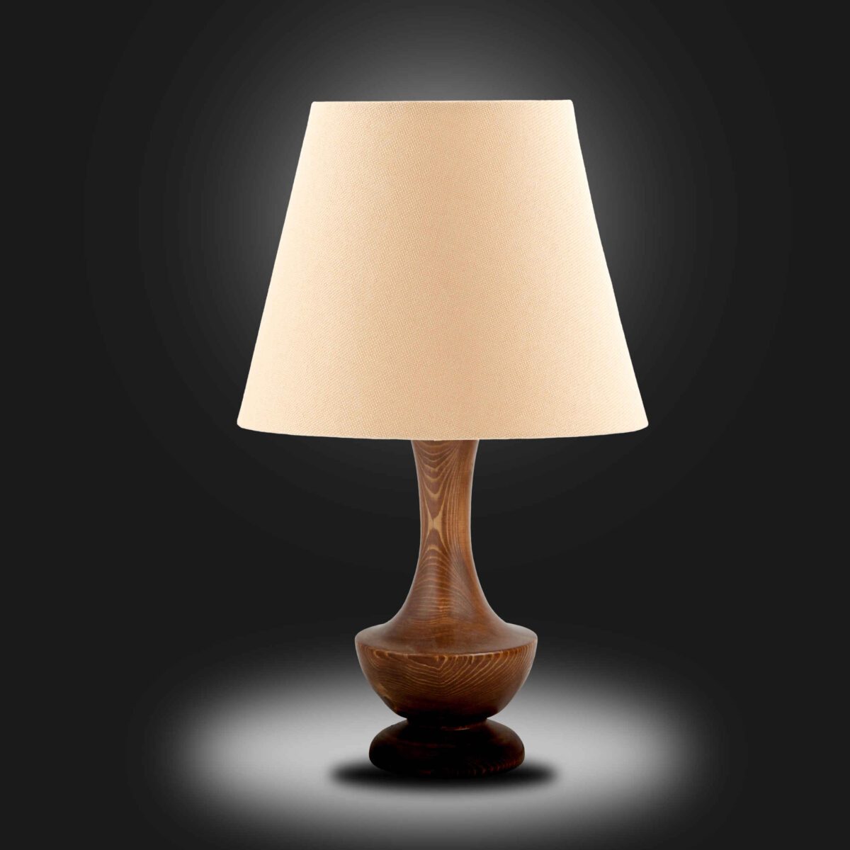 Price and Buy Accent Wooden Table Lamp With Fabric Lampshade Handcrafted Raha - Image 3