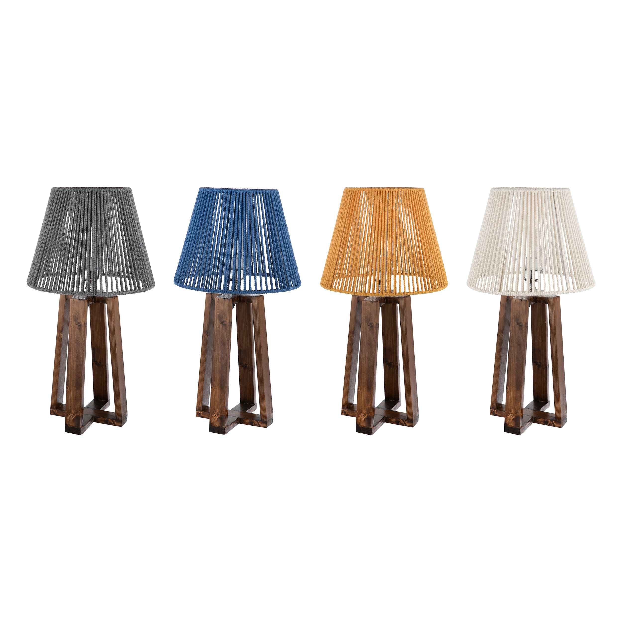 Price and Buy Accent Wooden Table Lamp With Macrame Lampshade - Image 5