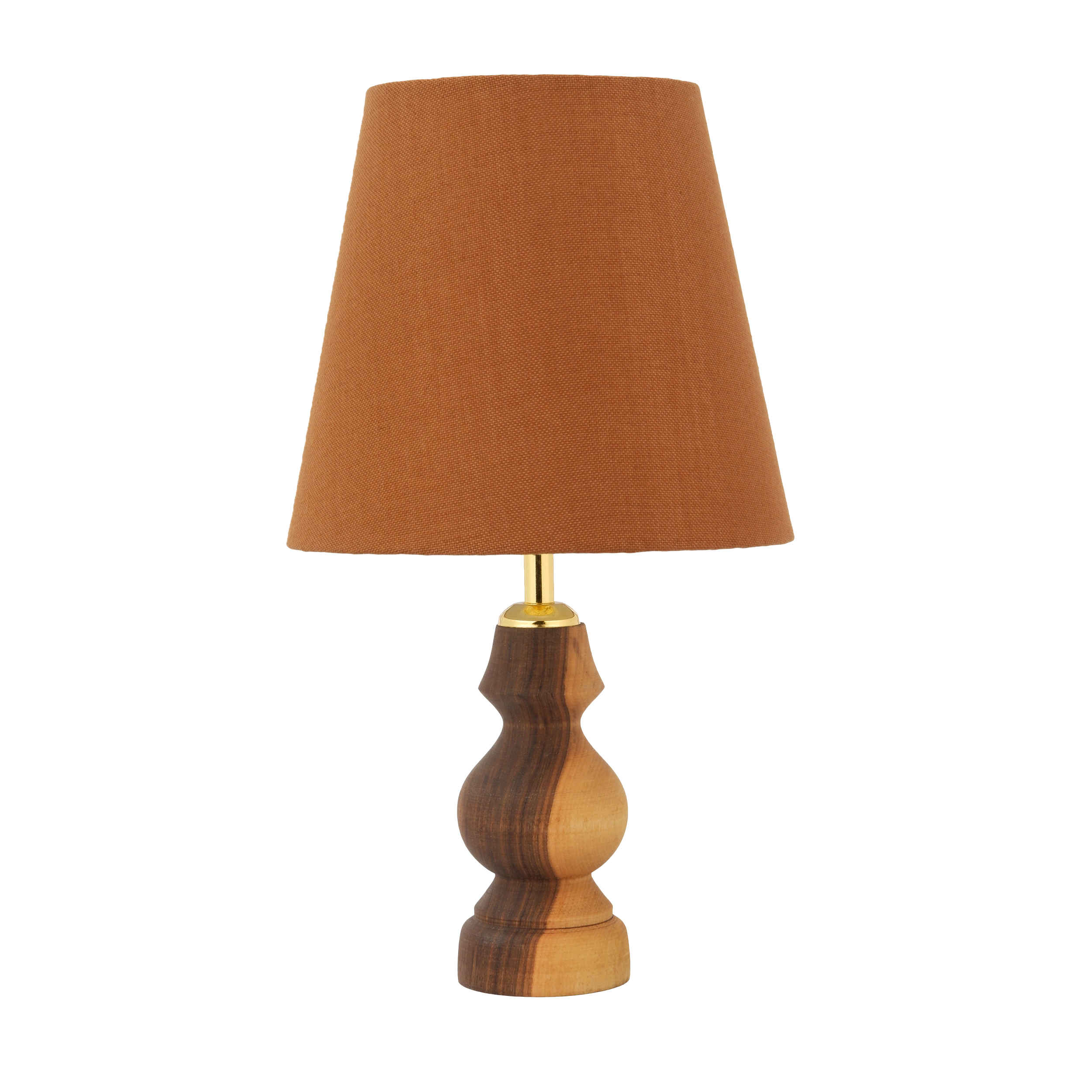 Price and Buy Accent Wooden Table Lamp With Tapered Shade Shape Handcrafted Rana - Image 3
