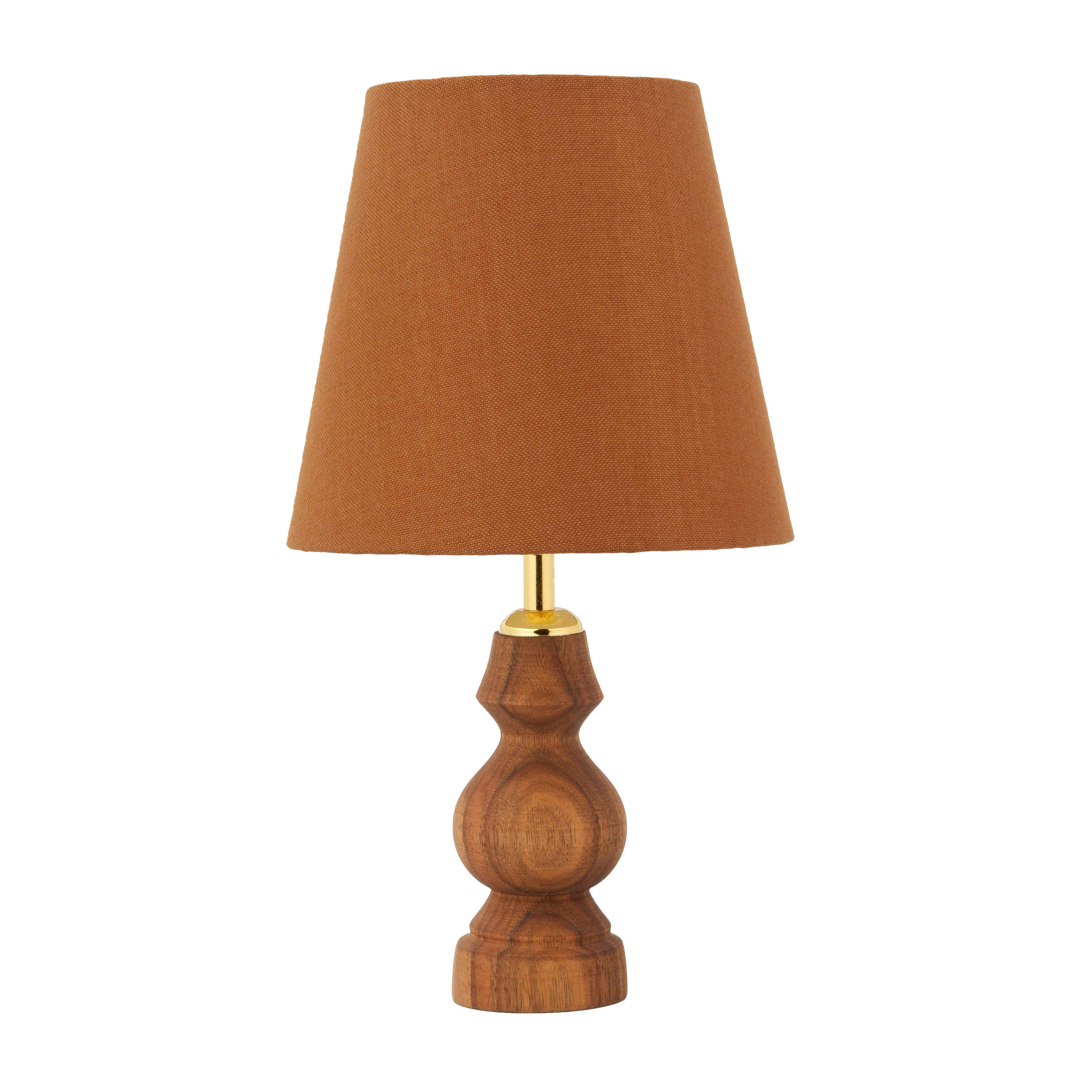 Price and Buy Accent Wooden Table Lamp With Tapered Shade Shape Handcrafted Rana - Image 4