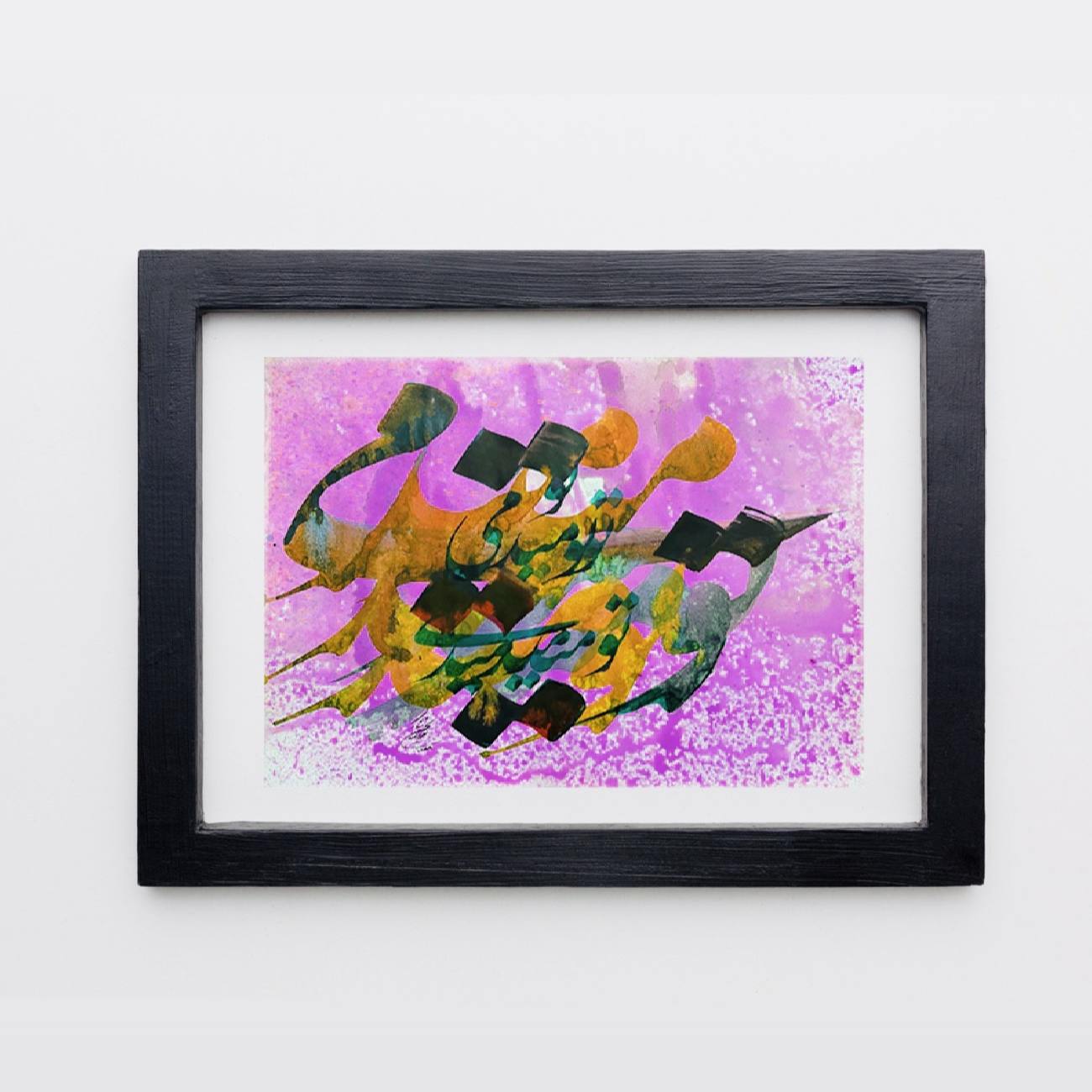 Price and Buy Acrylic Persian Calligraphy Art on Cardboard – Original Work - Image 3