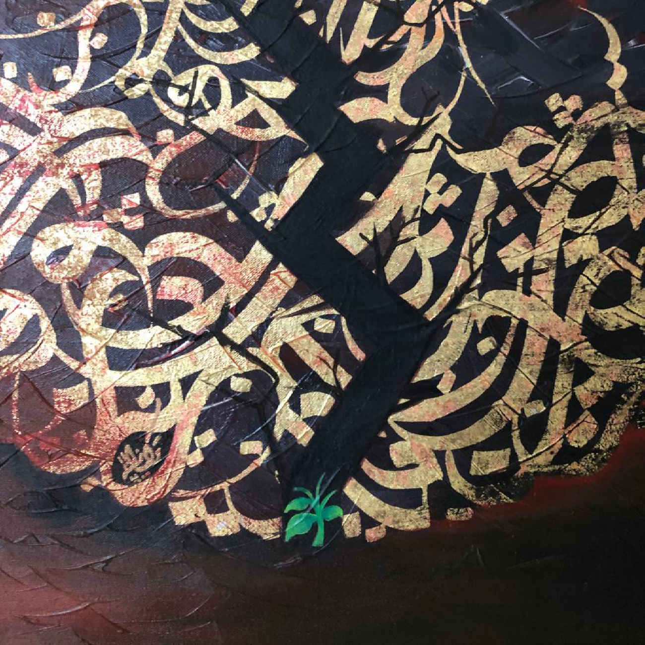 Price and Buy Acrylic Persian Calligraphy Painting on Canvas – Rumi Poem by Amirhassan Turkzadeh - Image 3