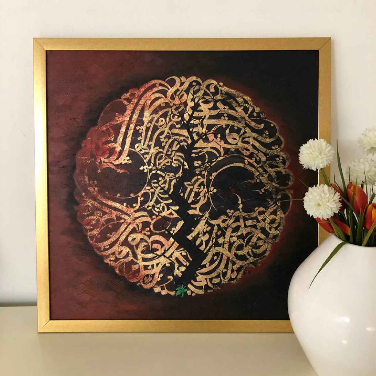 Price and Buy Acrylic Persian Calligraphy Painting on Canvas – Rumi Poem by Amirhassan Turkzadeh - Image 4