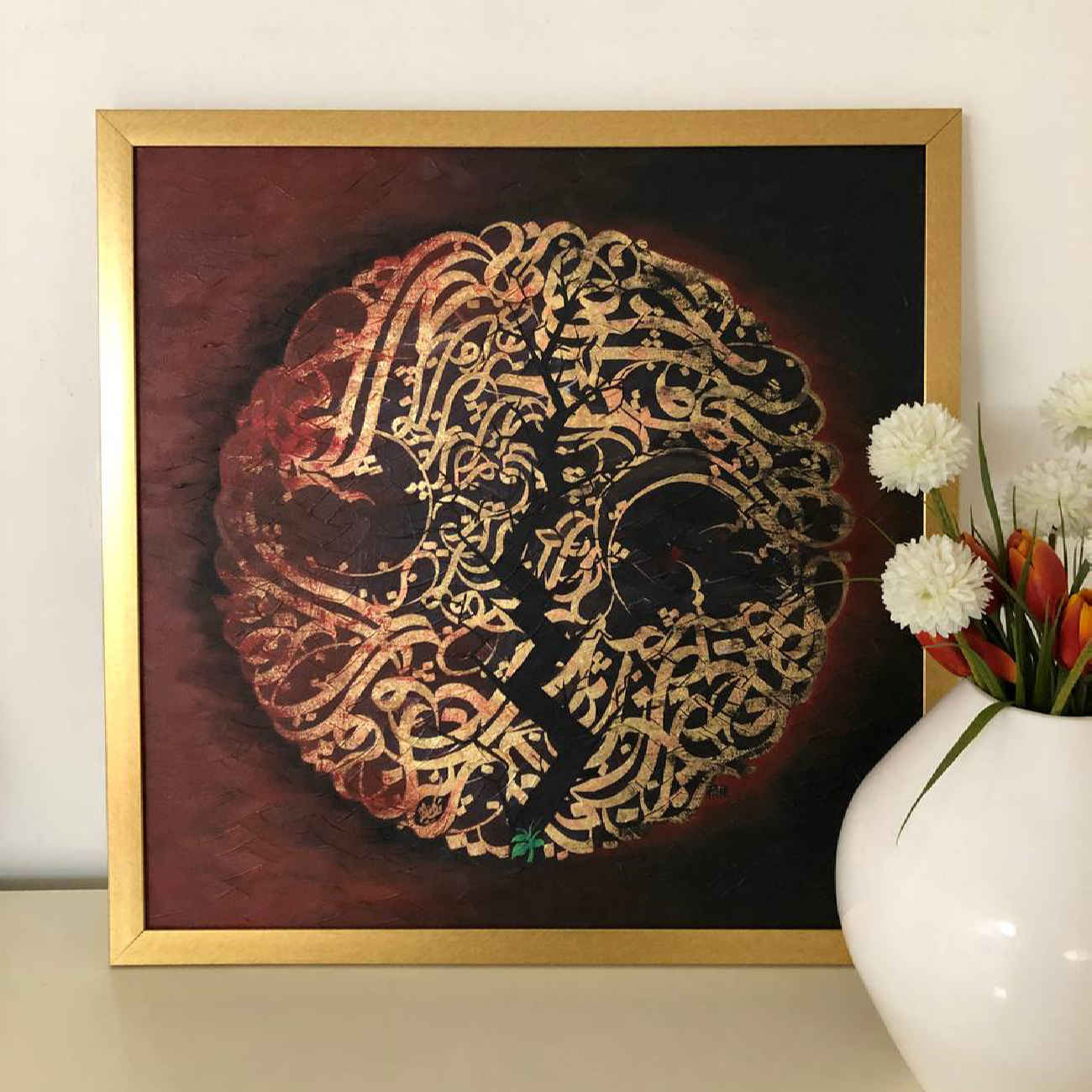 Price and Buy Acrylic Persian Calligraphy Painting on Canvas – Rumi Poem by Amirhassan Turkzadeh - Image 4