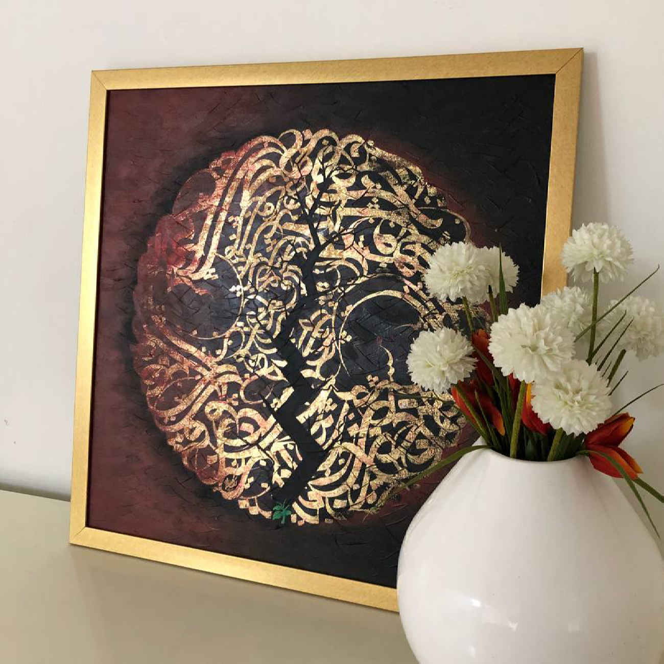 Price and Buy Acrylic Persian Calligraphy Painting on Canvas – Rumi Poem by Amirhassan Turkzadeh - Image 5