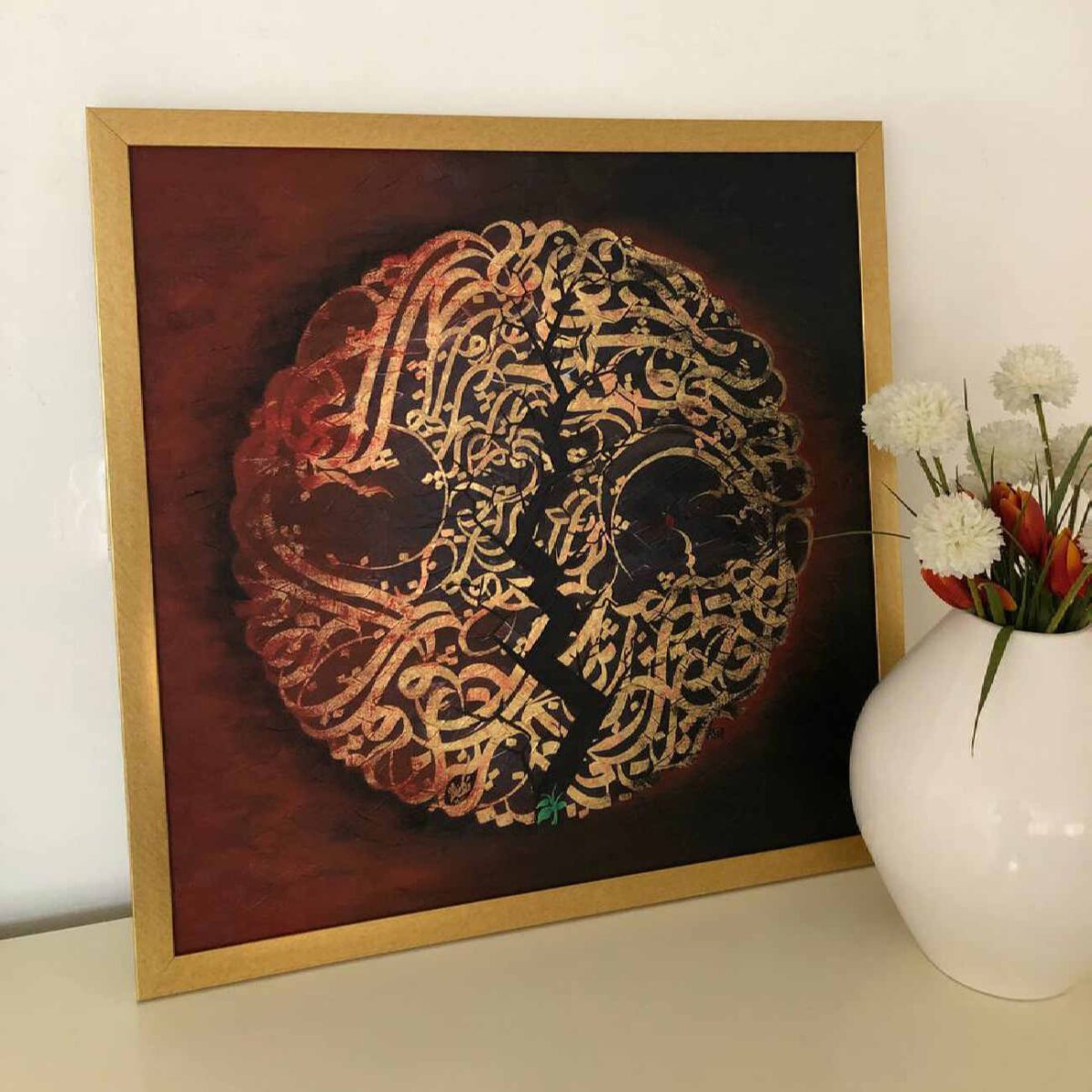 Price and Buy Acrylic Persian Calligraphy Painting on Canvas – Rumi Poem by Amirhassan Turkzadeh - Image 7