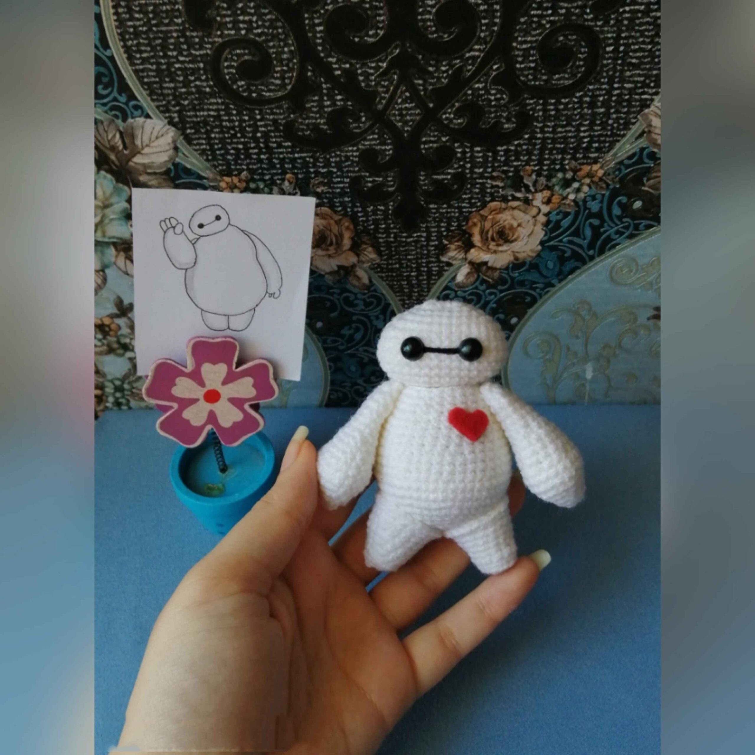 Price and Buy Amigurumi Crochet Stuffed Baymax Animal – Soft & Charming Plush Toy - Image 3