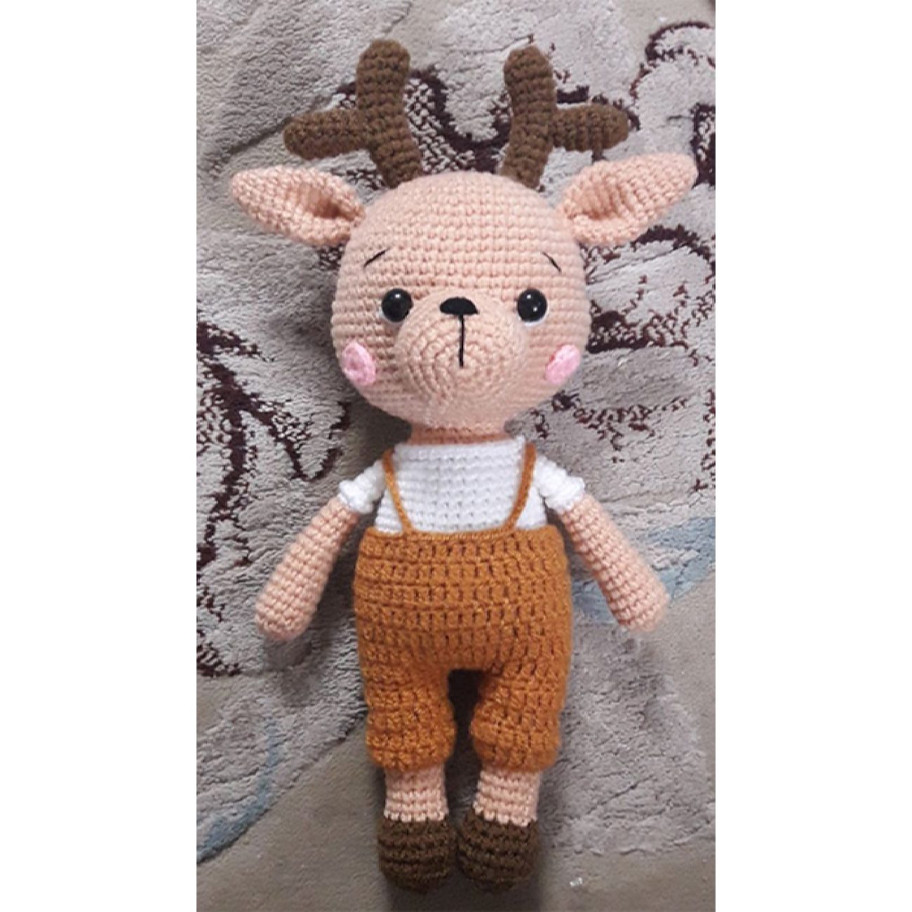 Price and Buy Amigurumi Crochet Stuffed Deer Animal for Kids – Soft & Cuddly Plush Toy - Image 3