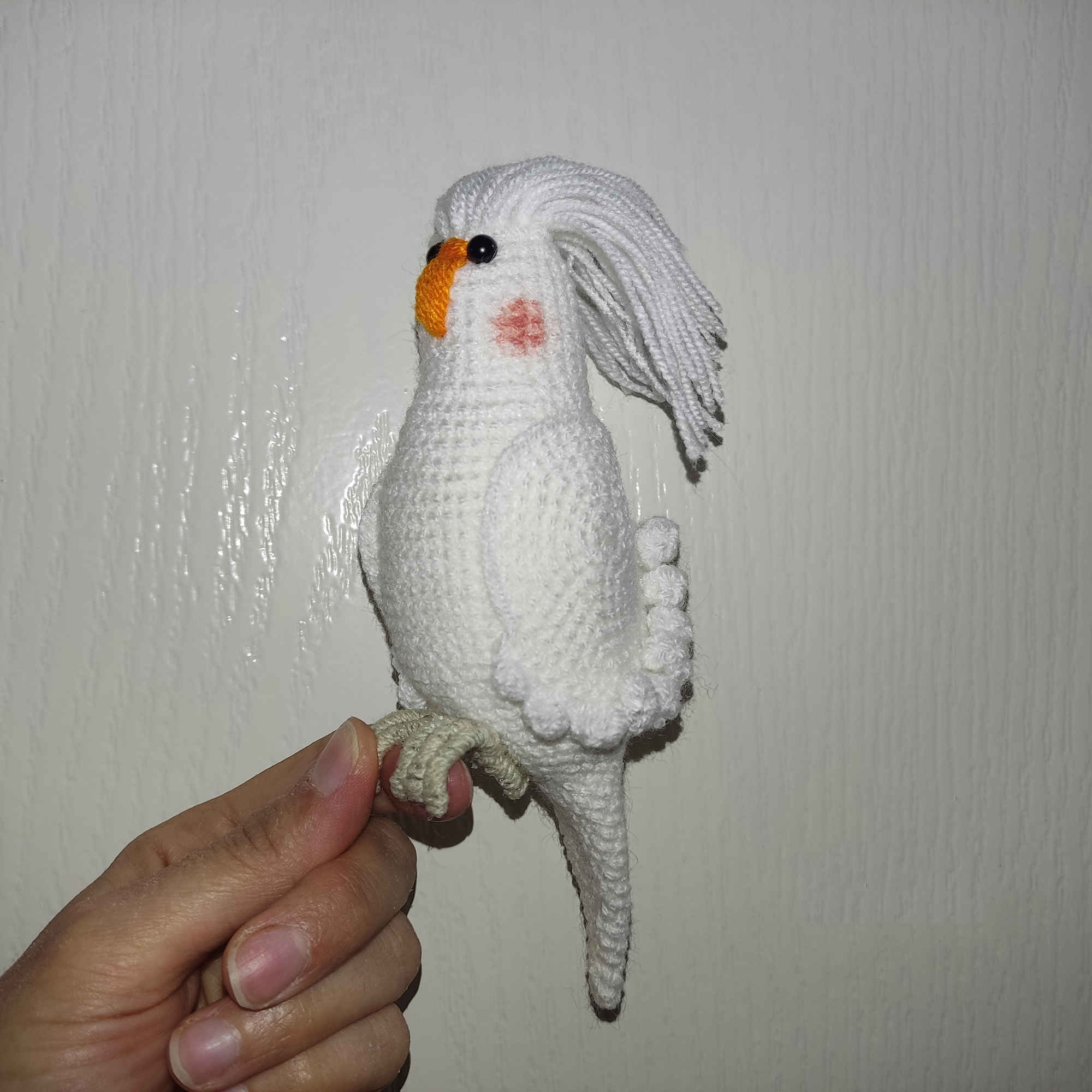 Price and Buy Amigurumi Crochet Stuffed Whiteface Lutino Cockatiel Animal – Adorable & Detailed Plush Toy - Image 4