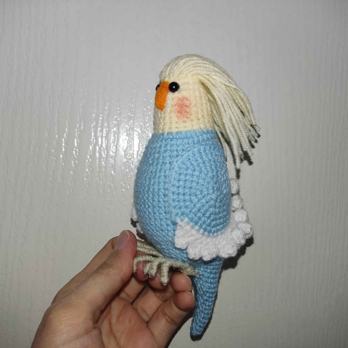Price and Buy Amigurumi Crochet Stuffed Whiteface Lutino Cockatiel Animal – Adorable & Detailed Plush Toy - Image 6