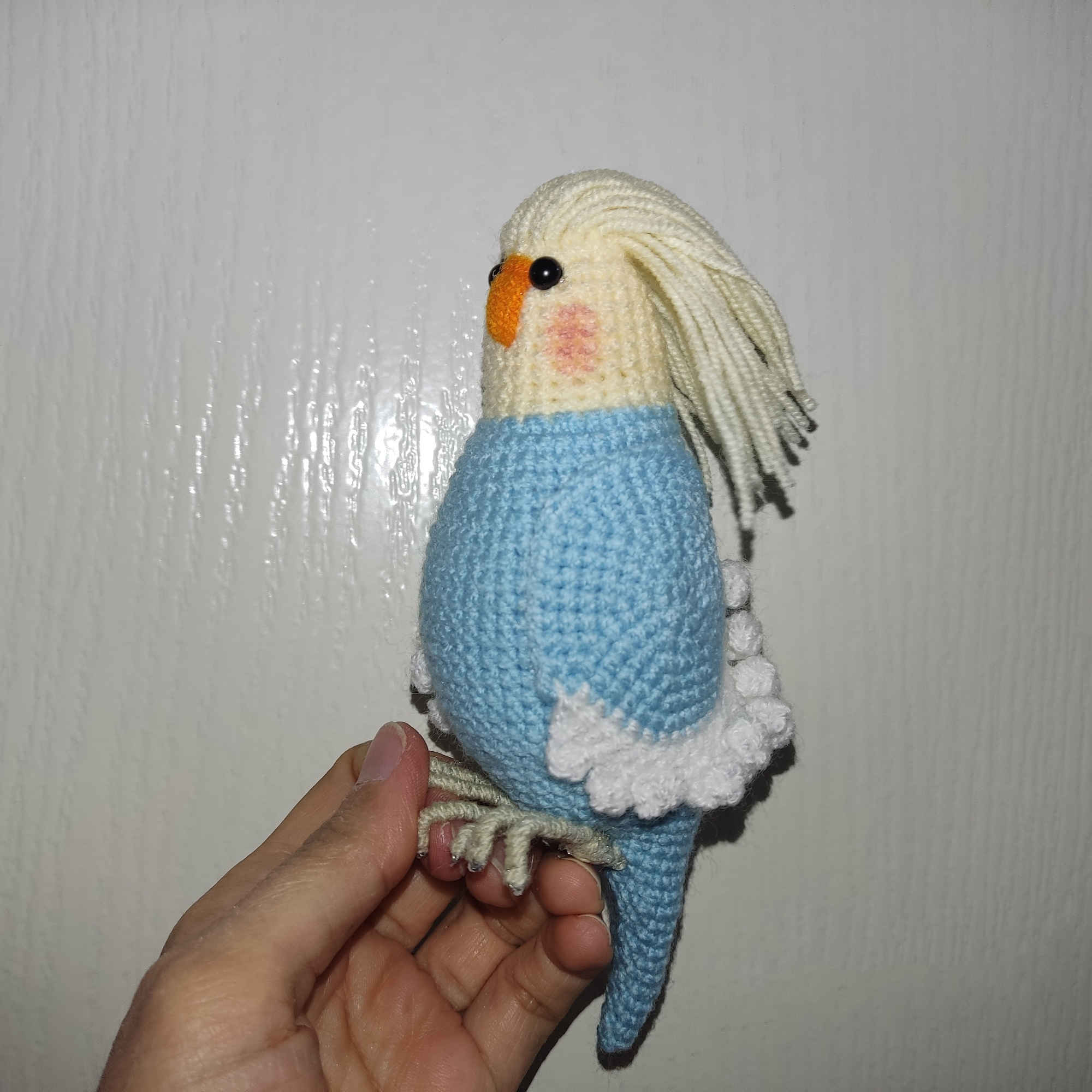 Price and Buy Amigurumi Crochet Stuffed Whiteface Lutino Cockatiel Animal – Adorable & Detailed Plush Toy - Image 6