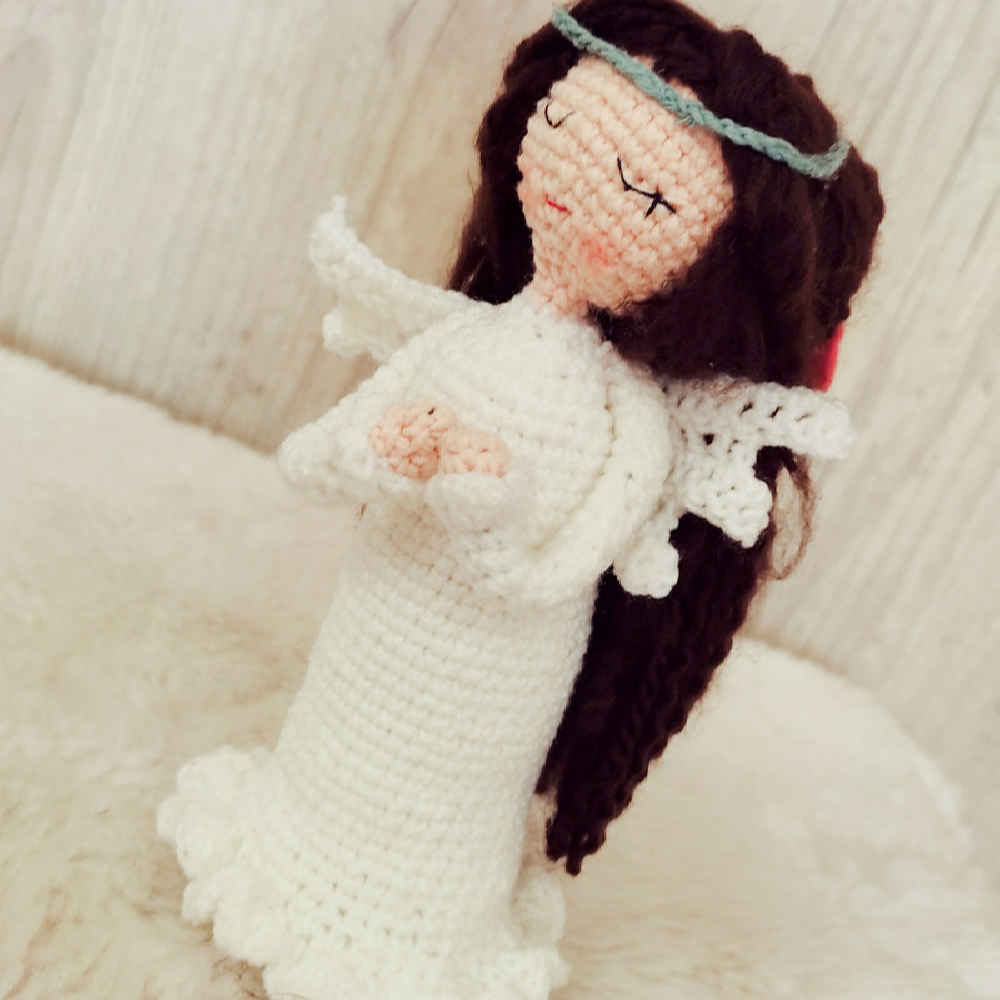 Price and Buy Amigurumi Handmade Crochet Stuffed Doll – Angel | Soft Plush Toy - Image 3