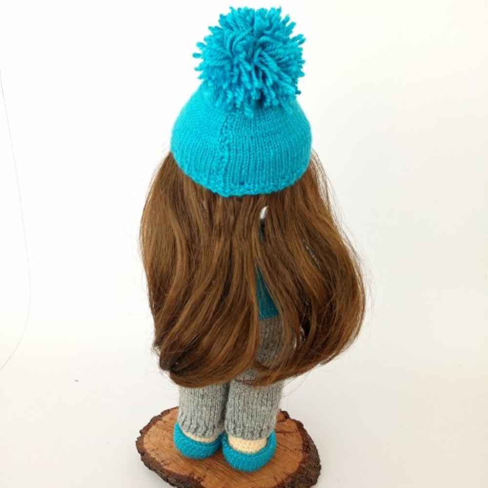 Price and Buy Amigurumi Handmade Crochet Stuffed Doll – Blue Girl | Soft Plush Toy - Image 3