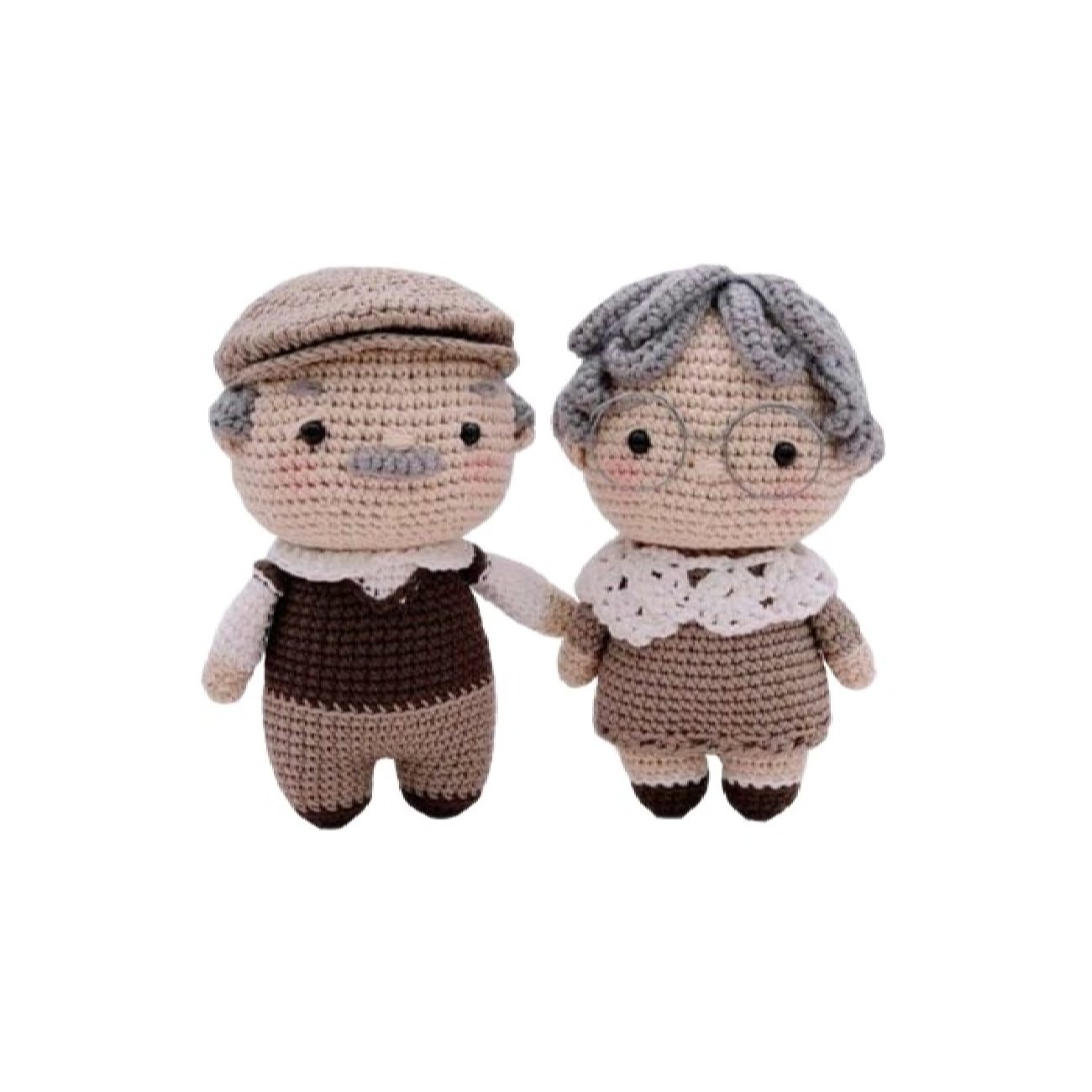 Price and Buy Amigurumi Handmade Crochet Stuffed Doll – Grandparents | Soft Plush Toy