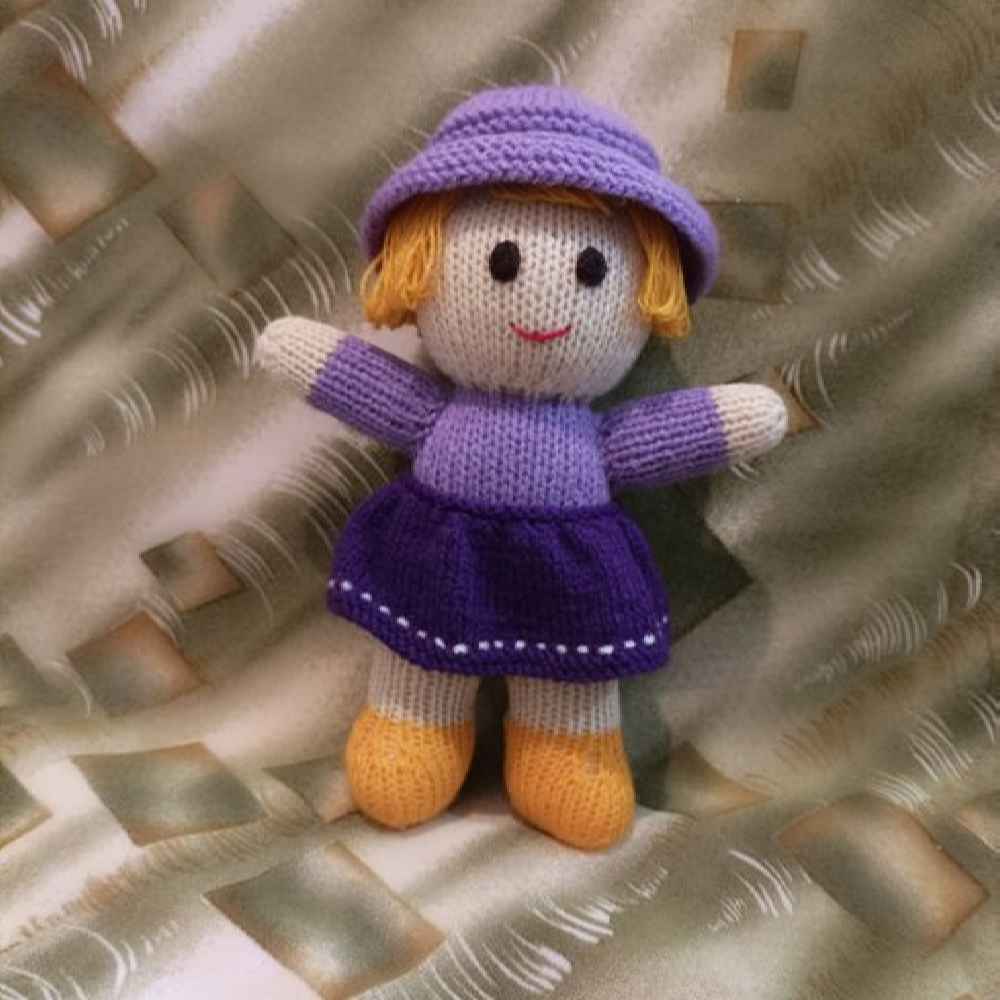 Price and Buy Amigurumi Handmade Crochet Stuffed Doll – Purple Lady | Soft Plush Toy