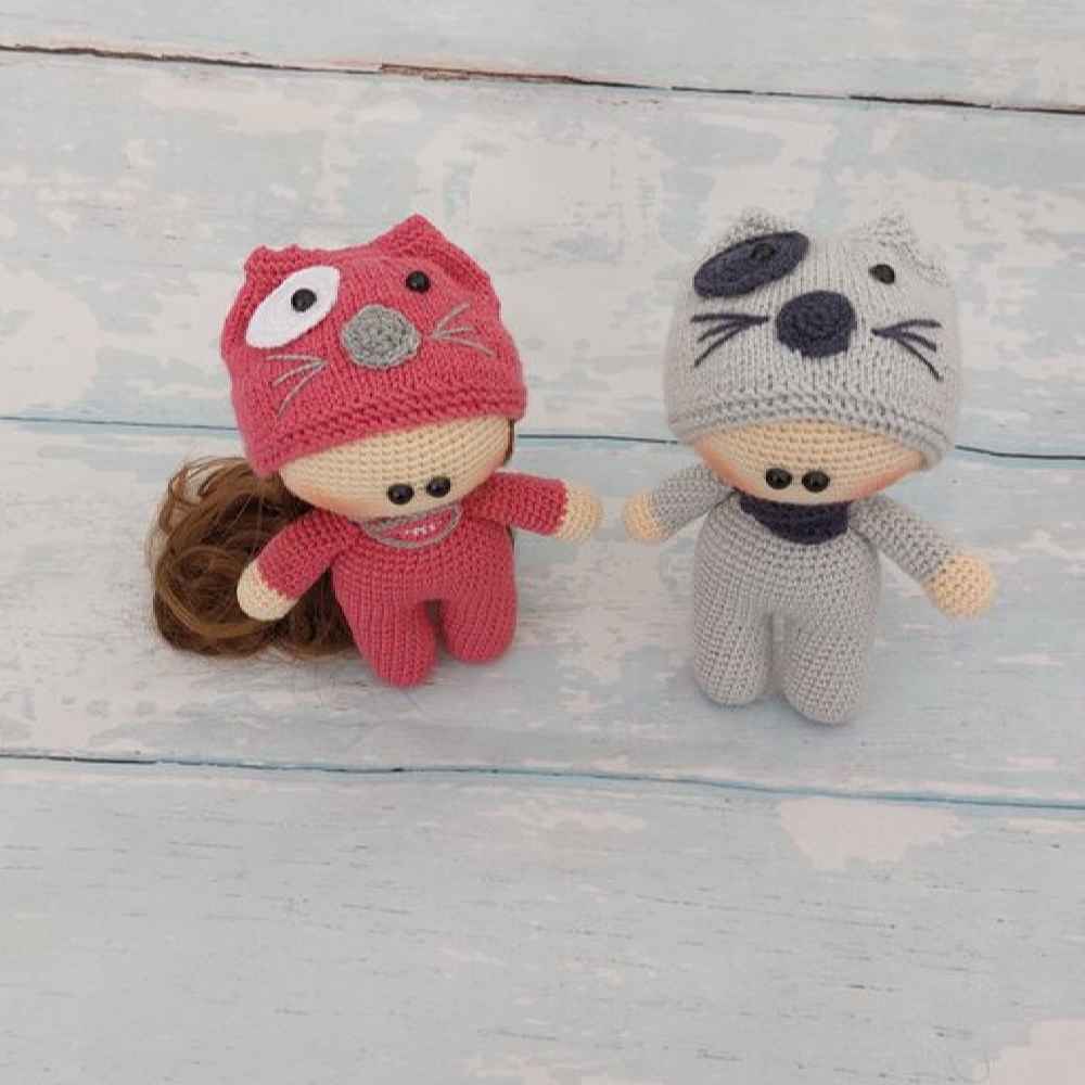 Price and Buy Amigurumi Handmade Crochet Stuffed Doll – Set of 2 Cute Dolls | Soft Plush Toy - Image 3