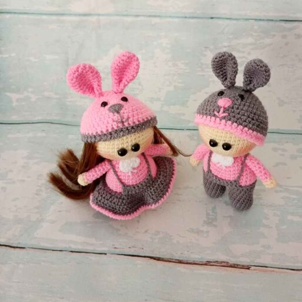 Price and Buy Amigurumi Handmade Crochet Stuffed Doll – Set of 2 Fantasy Dolls | Soft Plush Toy - Image 3