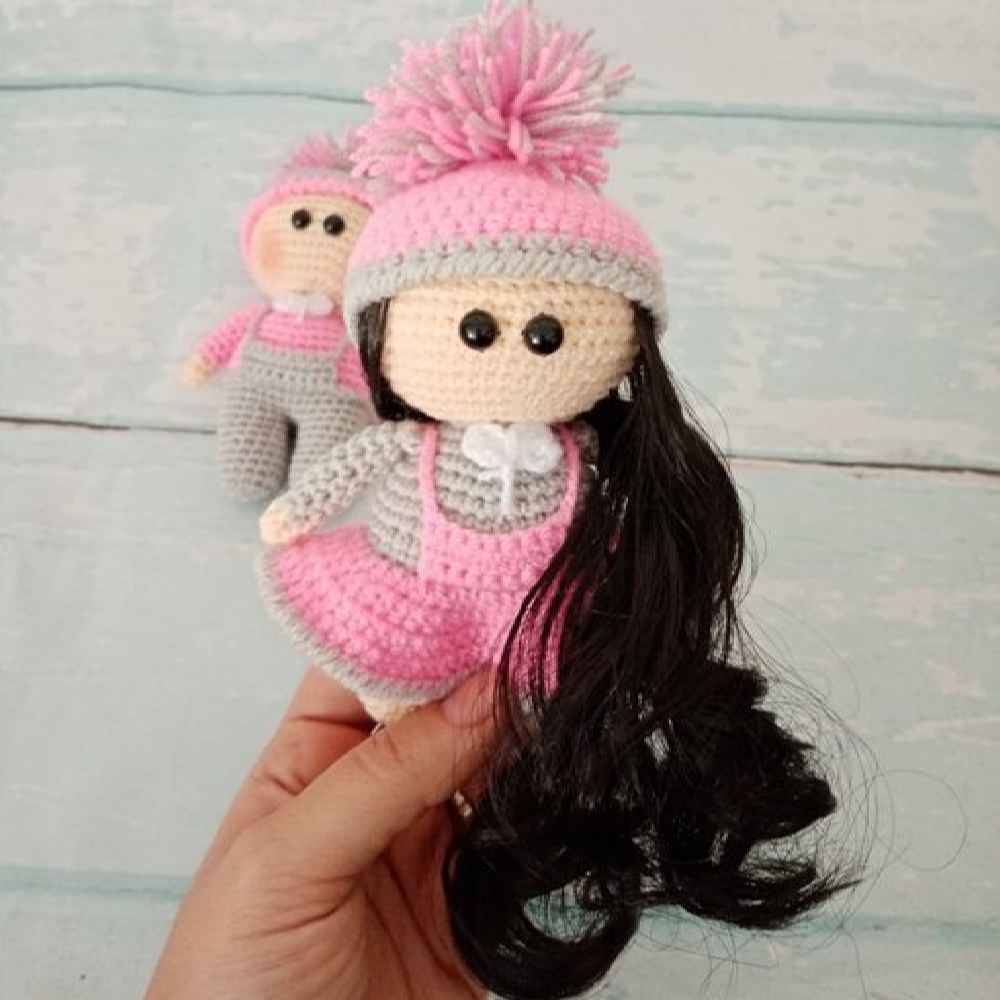 Price and Buy Amigurumi Handmade Crochet Stuffed Doll – Set of 2 Fantasy Dolls | Soft Plush Toy - Image 4