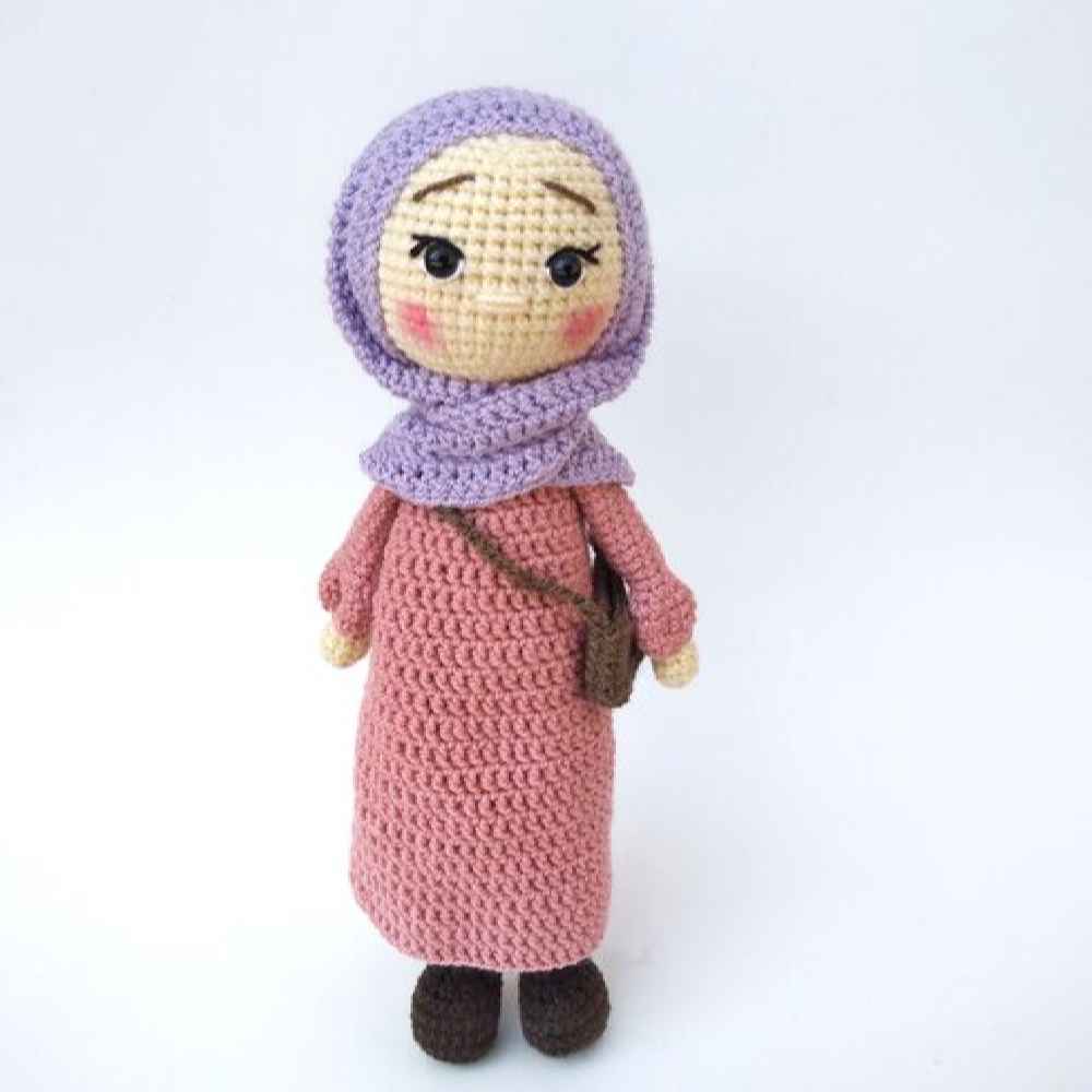 Price and Buy Amigurumi Handmade Crochet Stuffed Doll with Headscarf – Islamic Design | Soft Plush Toy for Muslim Kids