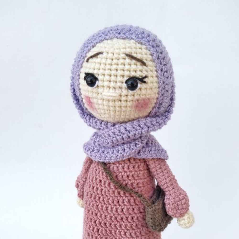 Price and Buy Amigurumi Handmade Crochet Stuffed Doll with Headscarf – Islamic Design | Soft Plush Toy for Muslim Kids - Image 3