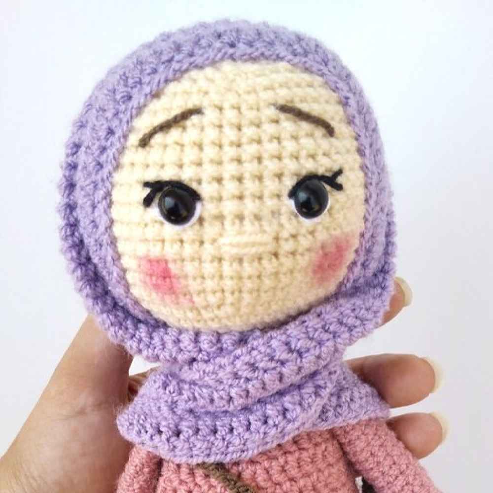 Price and Buy Amigurumi Handmade Crochet Stuffed Doll with Headscarf – Islamic Design | Soft Plush Toy for Muslim Kids - Image 4