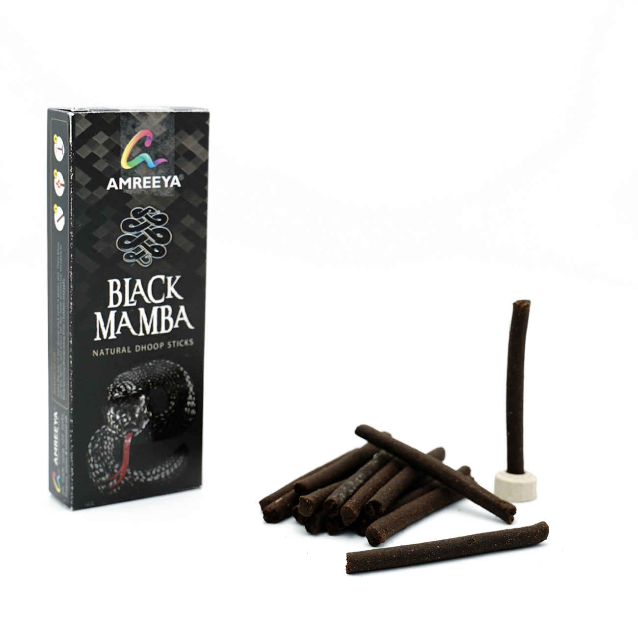 Price and Buy Amreeya Black Mamba Natural Dhoop Sticks – 100 Sticks (4 Packs of 25) – Incense for Meditation - Image 5