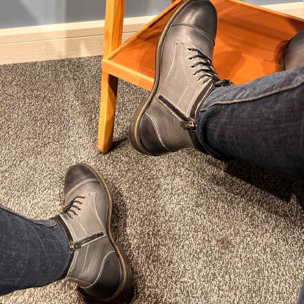 Price and Buy Ankle Leather Boots for Men – Model 204 - Image 3