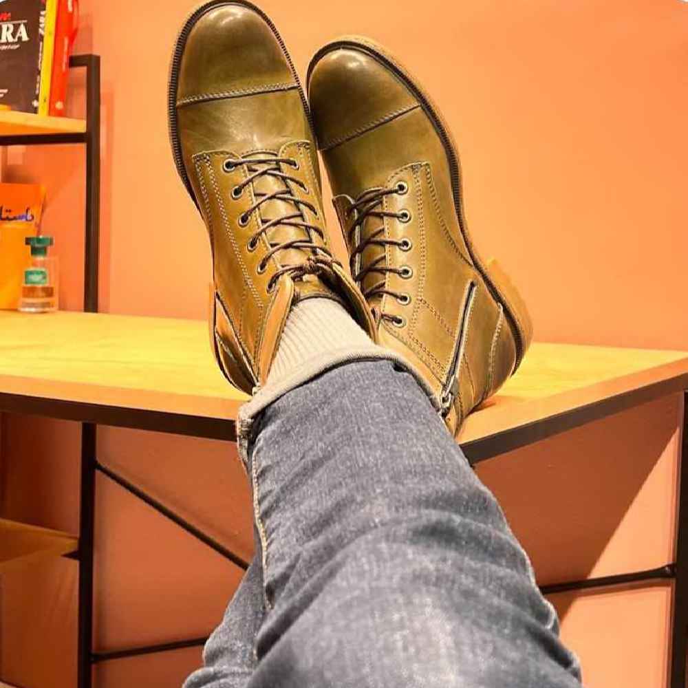 Price and Buy Ankle Leather Boots for Men – Model 204 - Image 4