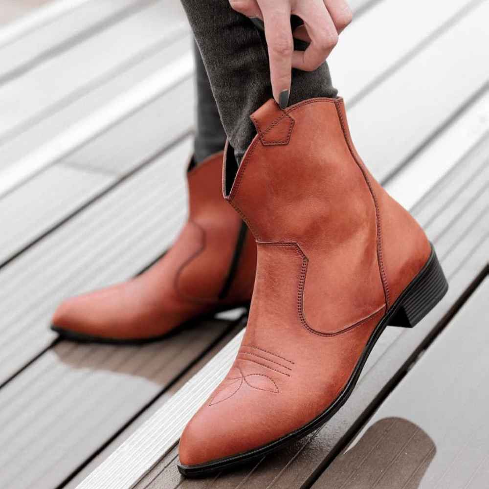 Price and Buy Ankle Leather Boots for Women – Model 110 - Image 5