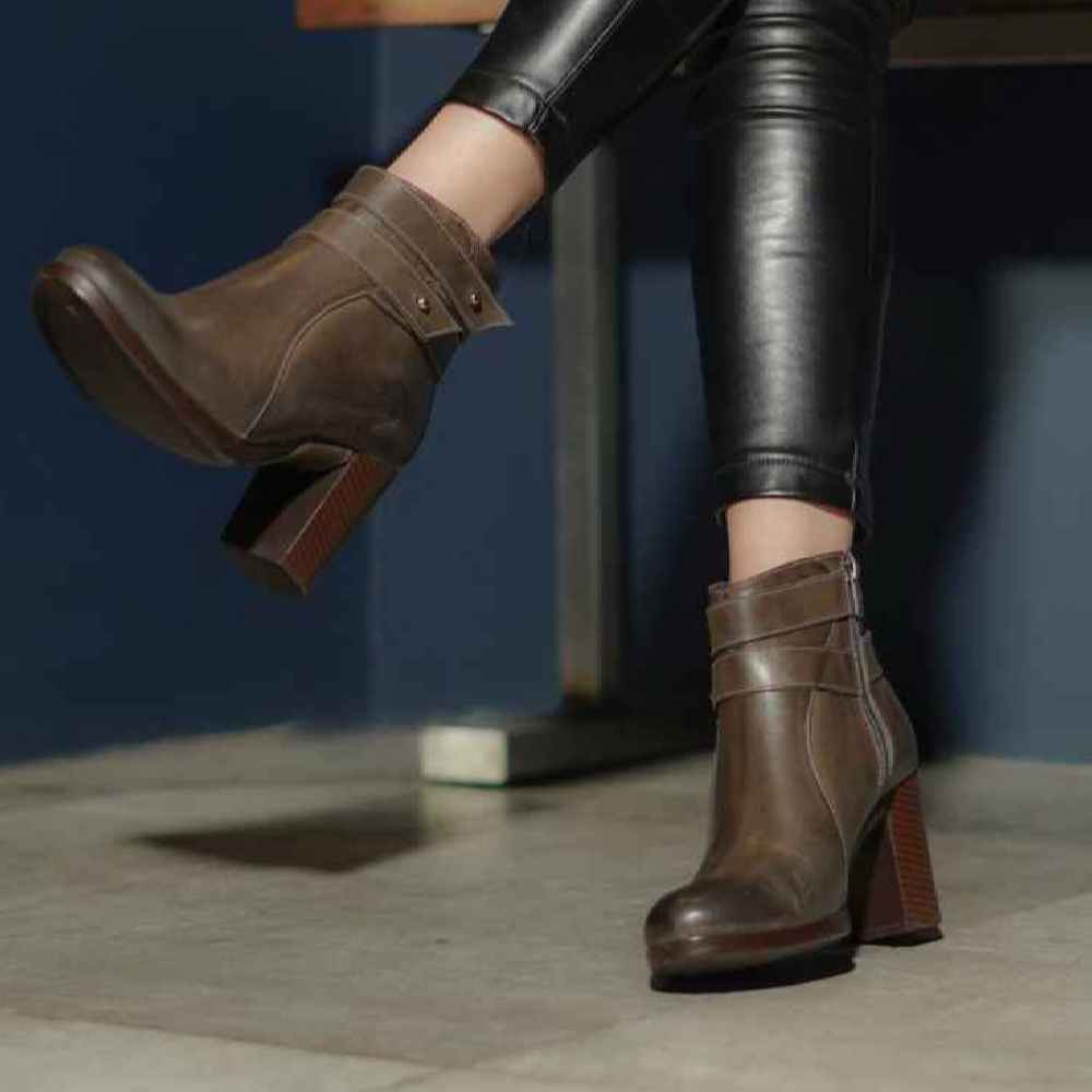Price and Buy Ankle Leather Boots for Women – Model 112 - Image 5