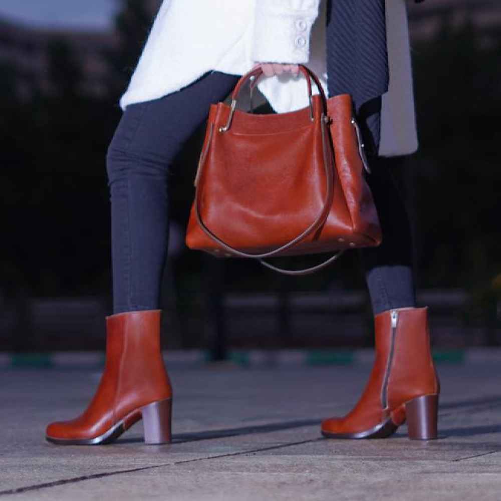 Price and Buy Ankle Leather Boots for Women – Model 113 - Image 3
