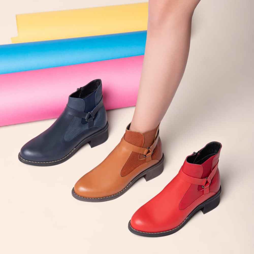 Price and Buy Ankle Leather Boots for Women – Model A175 - Image 4