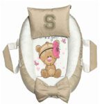 Price and Buy Anti-Roll Baby Nest with Personalized Pillow – Soft Velvet & Bear Design