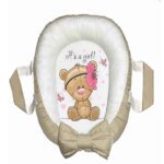 Price and Buy Anti-Roll Baby Nest with Personalized Pillow – Soft Velvet & Bear Design - Image 4