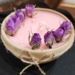 Price and Buy Aromatic Botanical Candles with Pottery Jar and Rose Flower Design