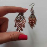 Price and Buy Art-Inspired Wooden Earrings – Colorful Abstract Expression - Image 3