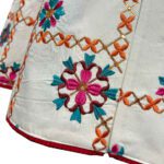 Price and Buy Artfully Embroidered Cream Manto – Inspired by Persian Needlework - Image 4