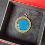 Price and Buy Artisan Bronze Necklace Featuring a Resin Stone - Image 3