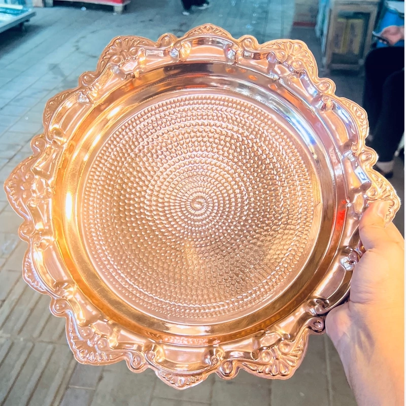 Price and Buy Artisan Hammered Copper Serving Tray – Traditional Craftsmanship Meets Modern Elegance_690298c2a3e45.webp Price and Buy Artisan Hammered Copper Serving Tray – Traditional Craftsmanship Meets Modern Elegance - Image 1