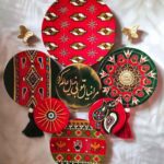 Price and Buy Artisan Pottery Plate Set – Decorative Wall or Table Display with Persian Calligraphy (7 Pcs)