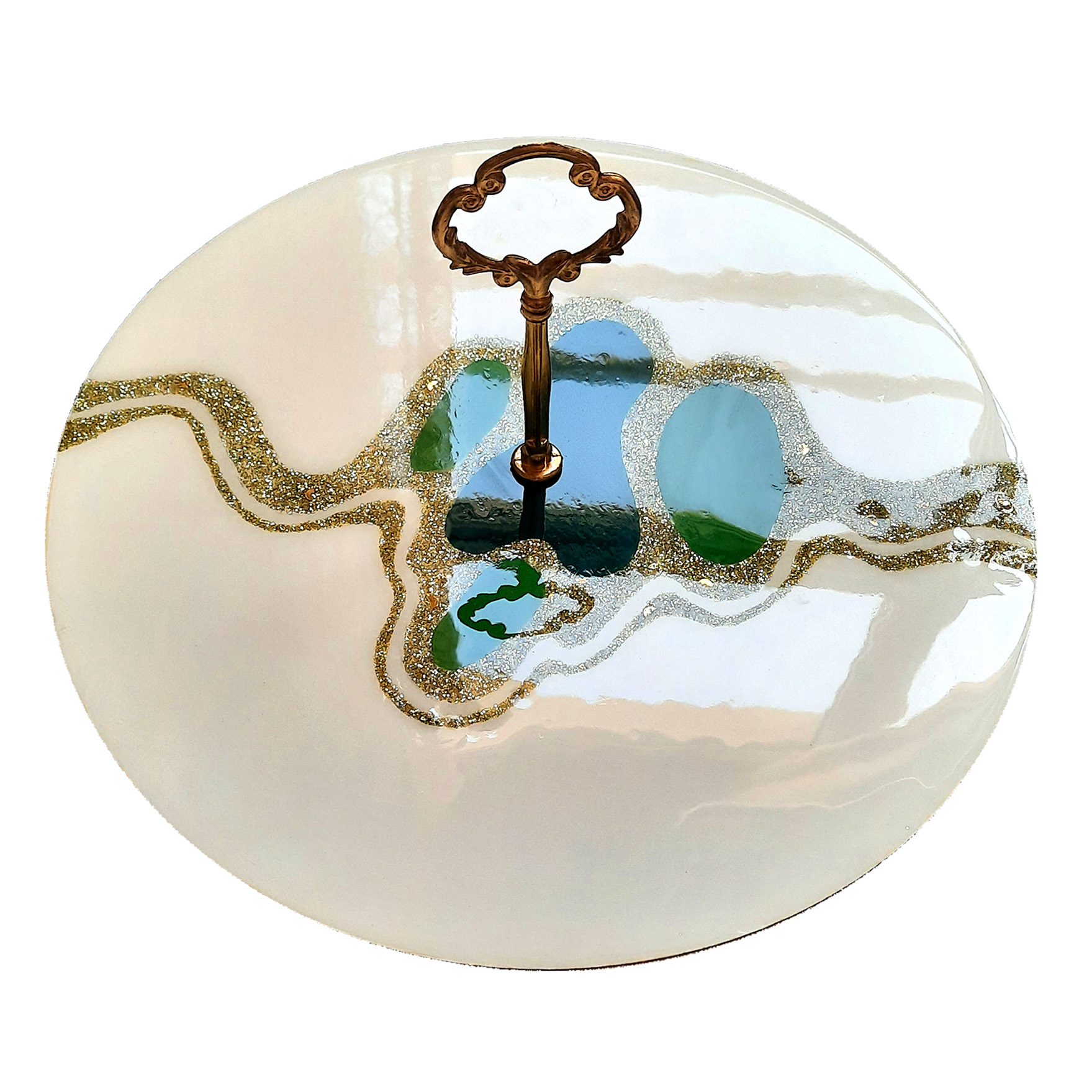 Price and Buy Artisan Resin Serving Tray Set of 2 in White - Image 8