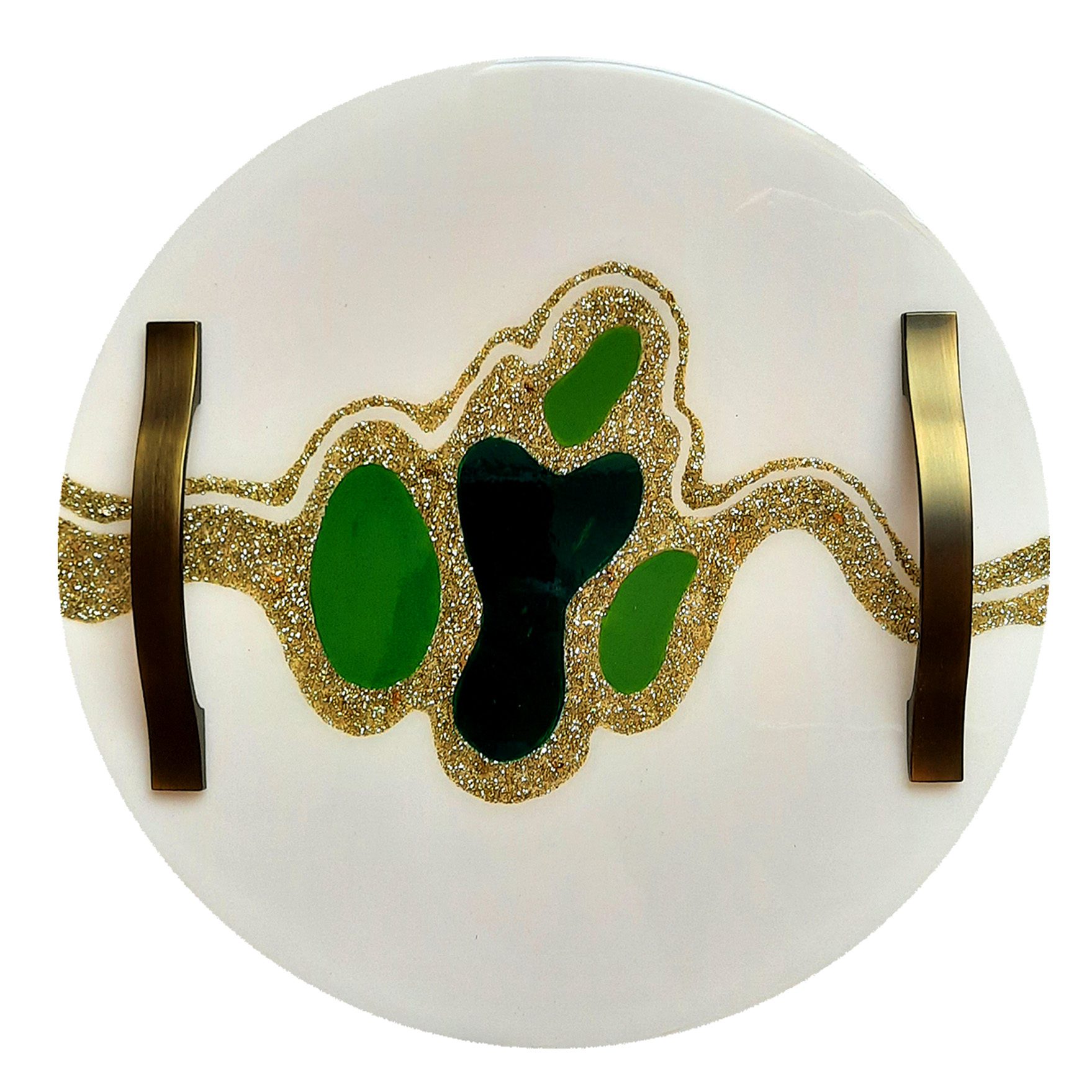 Price and Buy Artisan Resin Serving Tray Set of 2 in White - Image 9