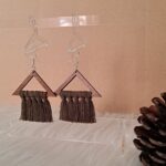 Price and Buy Artisanal Macrame Earring Dangles with Triangle Design