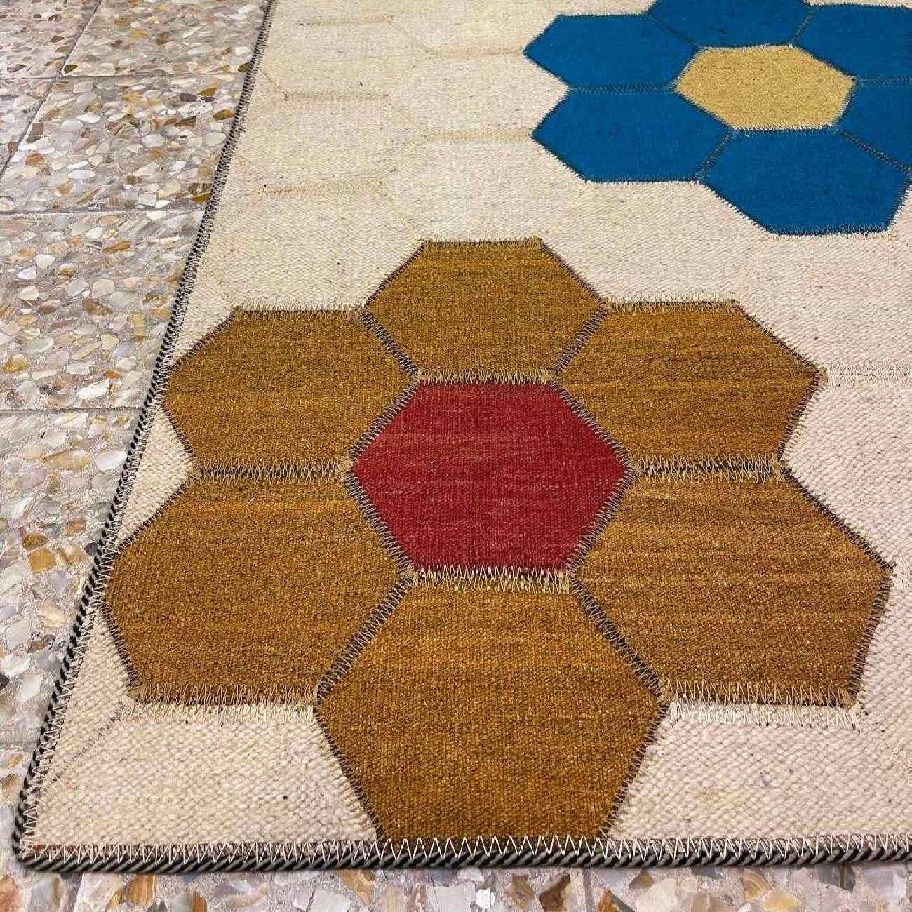 Price and Buy Artisanal Persian Wool Kilim Rug Handwoven Floral Cream - Image 7