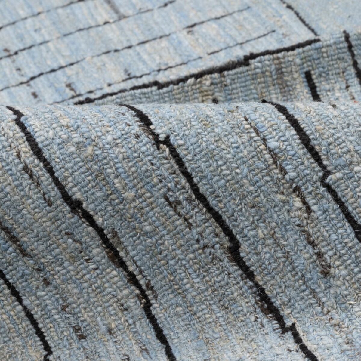 Price and Buy Artisanal Persian Wool Kilim Rug Handwoven in Fars Striped Gray - Image 3