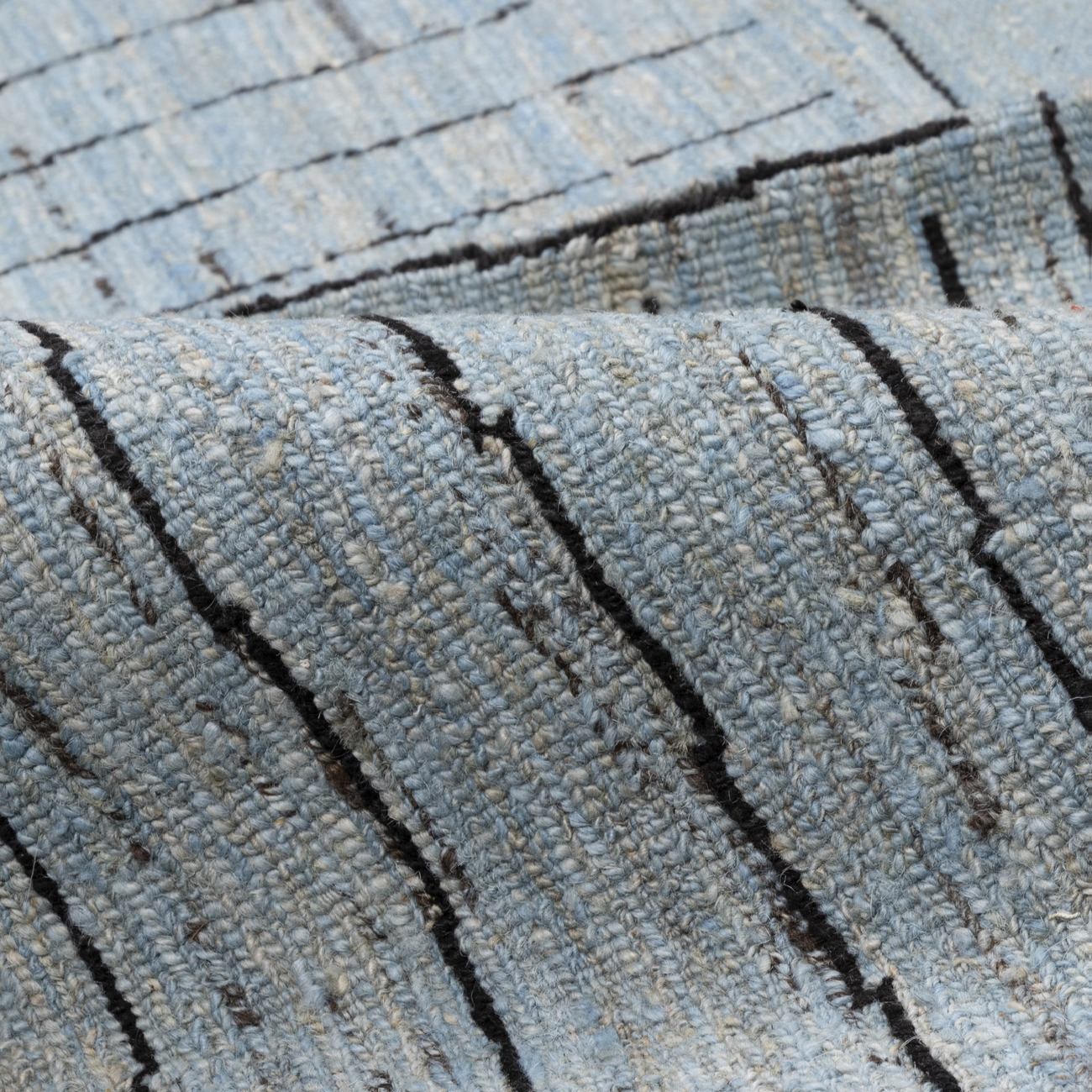 Price and Buy Artisanal Persian Wool Kilim Rug Handwoven in Fars Striped Gray - Image 3