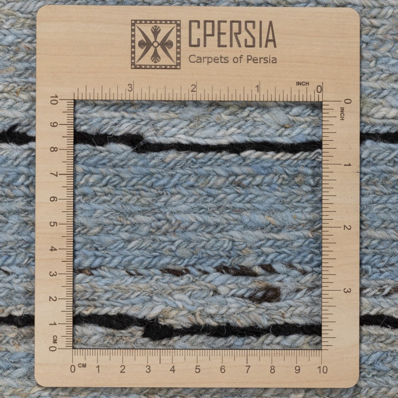 Price and Buy Artisanal Persian Wool Kilim Rug Handwoven in Fars Striped Gray - Image 5